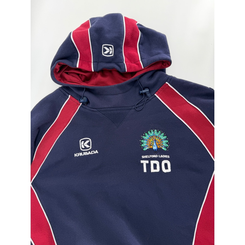 Krusada Shelford Ladies Rugby TDO Hoodie Navy Red Mens Medium Sport Pullover